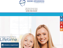Tablet Screenshot of downeyorthodontics.com